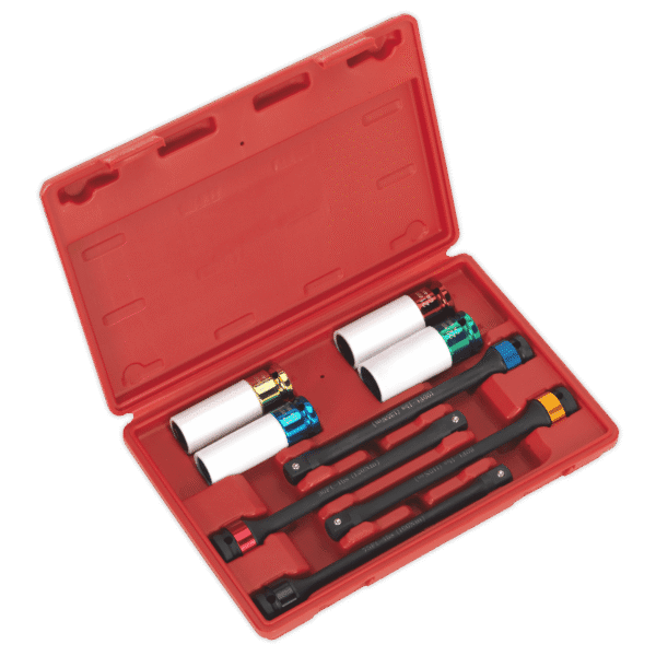 Torque Stick & Aluminium Wheel Impact Socket Set 1/2"Sq Drive 8pc