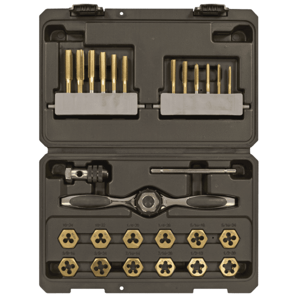 Premier Hexagonal Tap & Die Set 26pc Hexagonal  - Imperial - Titanium Coated
