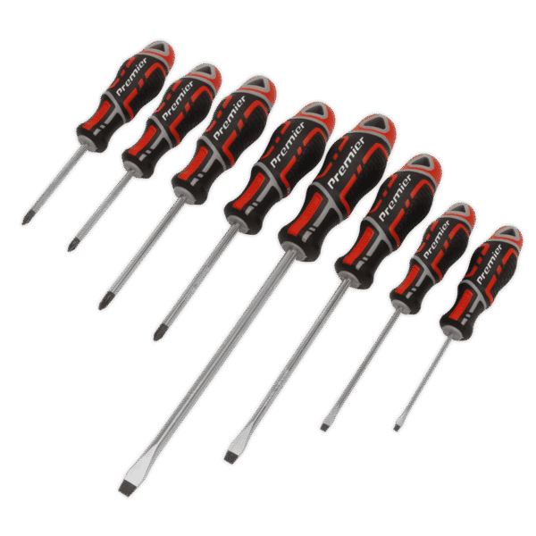 Premier GripMAX® Screwdriver Set 8pc - Red