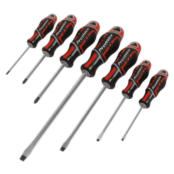 Premier GripMAX® Screwdriver Set 7pc - Red