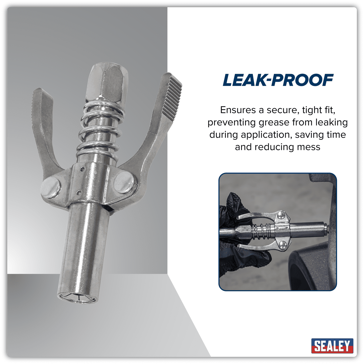 Double Handle Grease Gun Coupler - Image 2