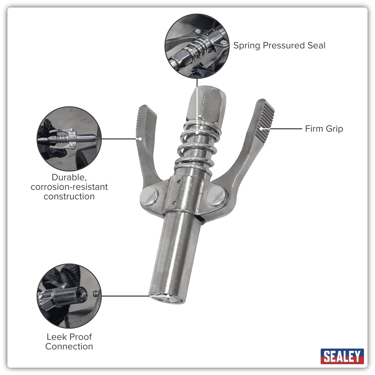 Double Handle Grease Gun Coupler - Image 4