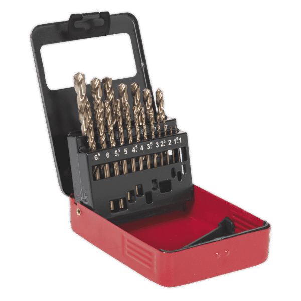 HSS Cobalt Fully Ground Drill Bit Set 19pc