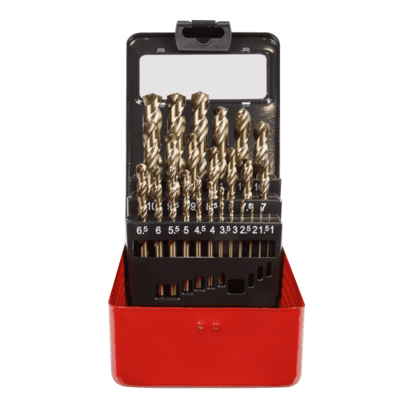 HSS Cobalt Fully Ground Drill Bit Set 25pc