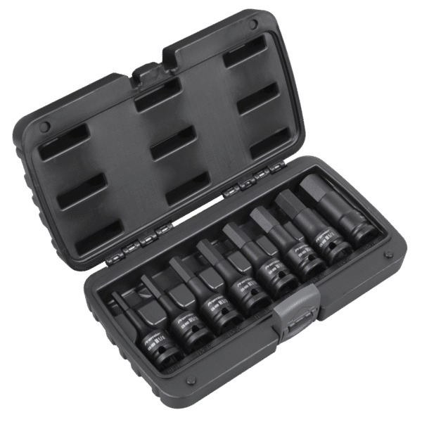 Premier Imperial Hex Impact Socket Bit Set 1/2"Sq Drive 8pc
