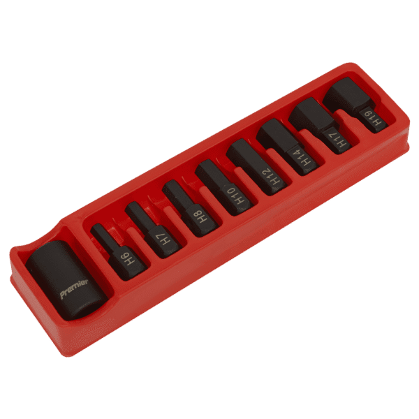 Premier Hex Impact Bit & Holder Set 1/2"Sq Drive 9pc