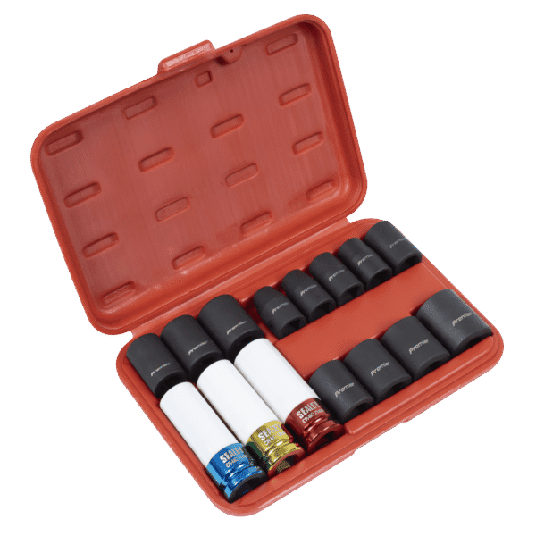 Premier Impact Socket & Wheel Nut Removal Set 1/2"Sq Drive 15pc