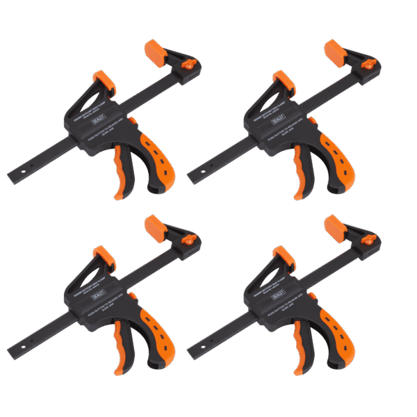 Ratchet Bar Clamp Set 150mm 4pc