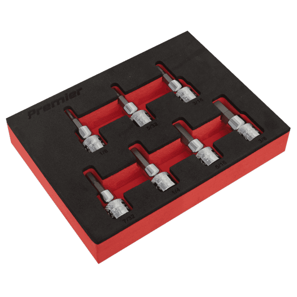 Premier Imperial Hex Socket Bit Set 3/8"Sq Drive 7pc