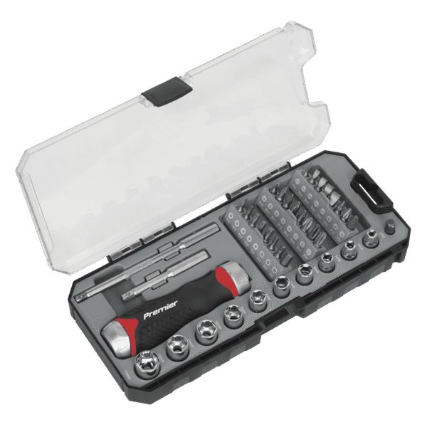 Premier Fine Tooth Ratchet Screwdriver Socket & Bit Set 38pc