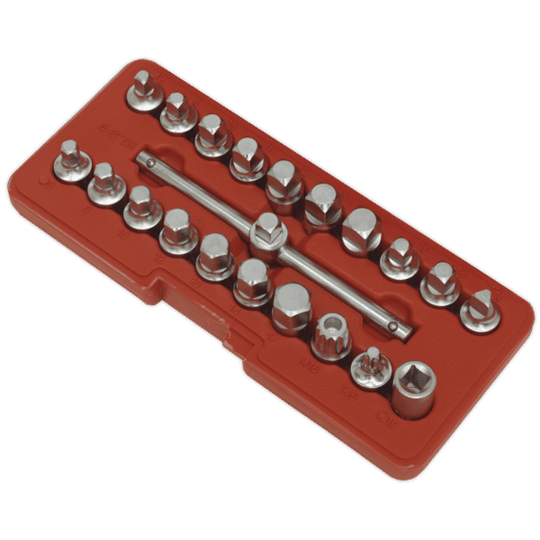 Oil Drain Plug Key Set 3/8"Sq Drive 21pc