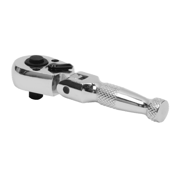 Premier Stubby Flexi-Head Ratchet Wrench 1/4"Sq Drive