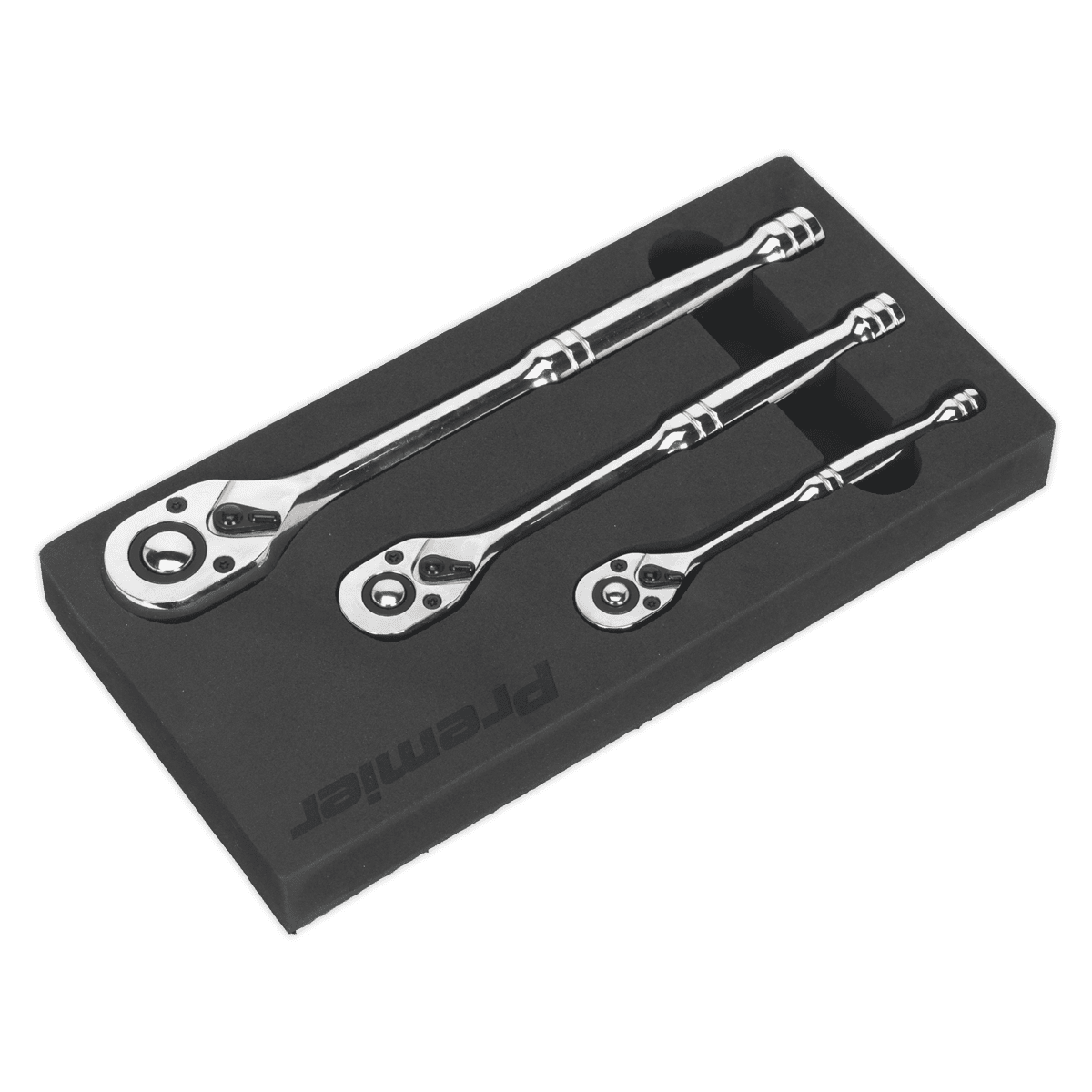 Premier Pear-Head Ratchet Wrench Set with Flip Reverse 3pc - Image 4