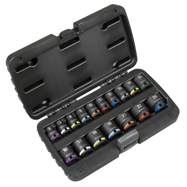 Impact Socket Set 3/8"Sq Drive 17pc