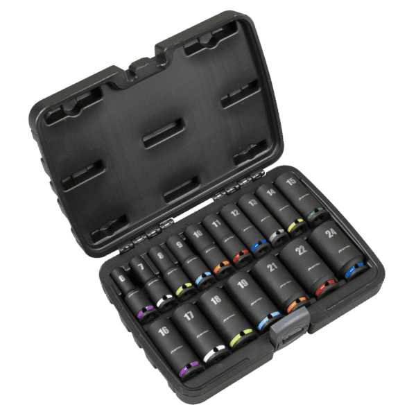 Deep Impact Socket Set 3/8”Sq Drive 17pc