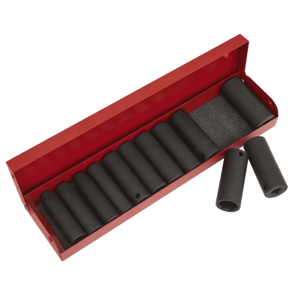 Premier Metric/Imperial Deep Impact Socket Set 3/8"Sq Drive 12pc