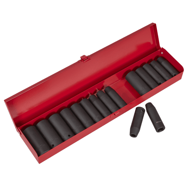 Premier Metric/Imperial Deep Impact Socket Set 1/2"Sq Drive 16pc