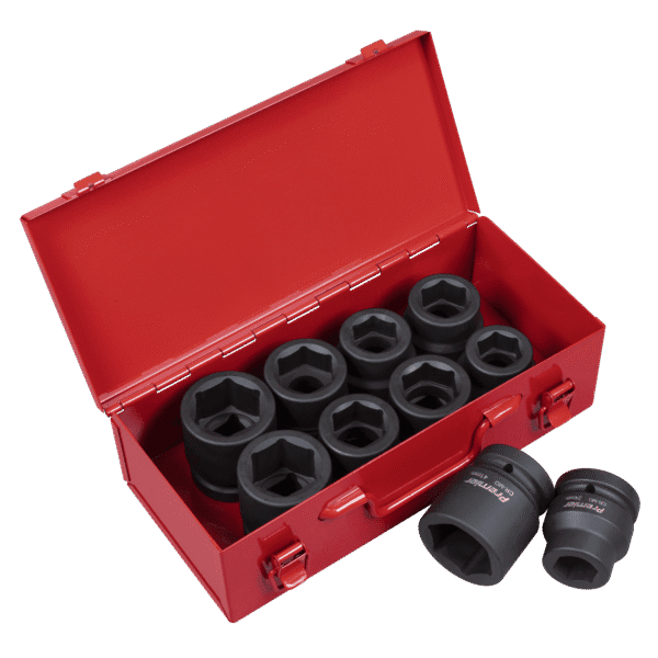 Premier Metric/Imperial Impact Socket Set 1"Sq Drive 10pc