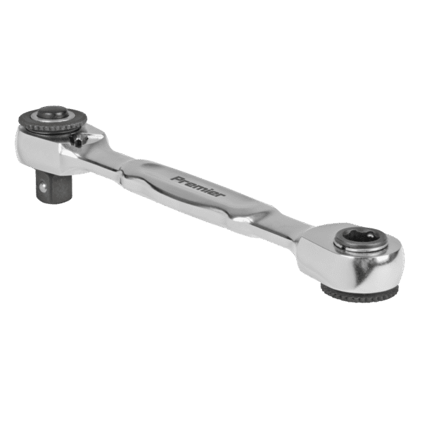 Micro Ratchet Bit Driver & Wrench 1/4"Sq & 1/4"Hex Drive