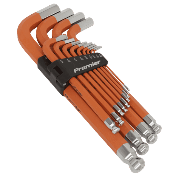 Premier Imperial Jumbo Anti-Slip Ball-End Hex Key Set 13pc