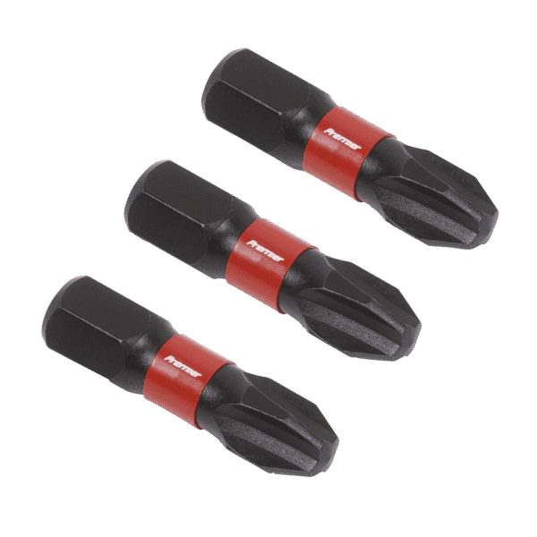 Premier Phillips Impact Power Tool Bits #3 x 25mm 3pc