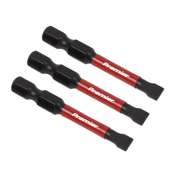 Premier Slotted Impact Power Tool Bits 5.5 x 50mm 3pc