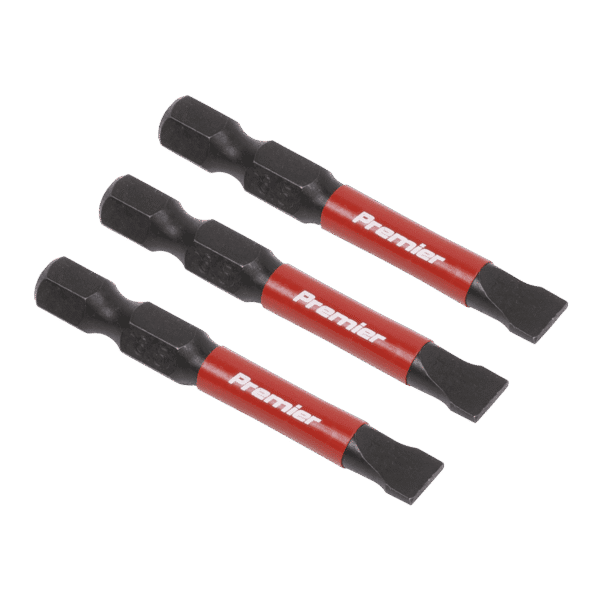 Premier Slotted Impact Power Tool Bits 6.5 x 50mm 3pc