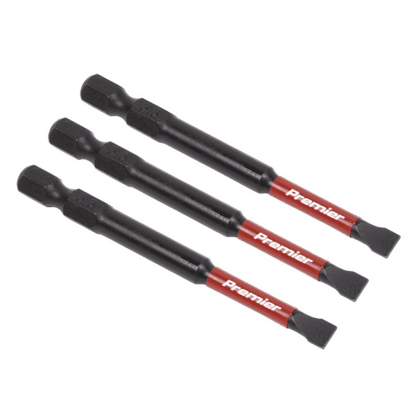 Premier Slotted Impact Power Tool Bits 5.5 x 75mm 3pc