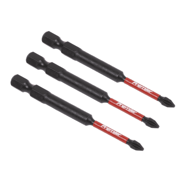 Premier Phillips Impact Power Tool Bits #1 x 75mm 3pc