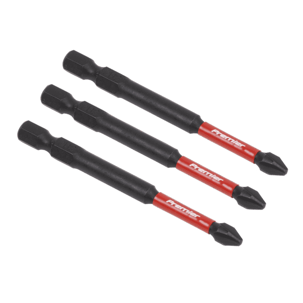 Premier Phillips Impact Power Tool Bits #2 x 75mm 3pc