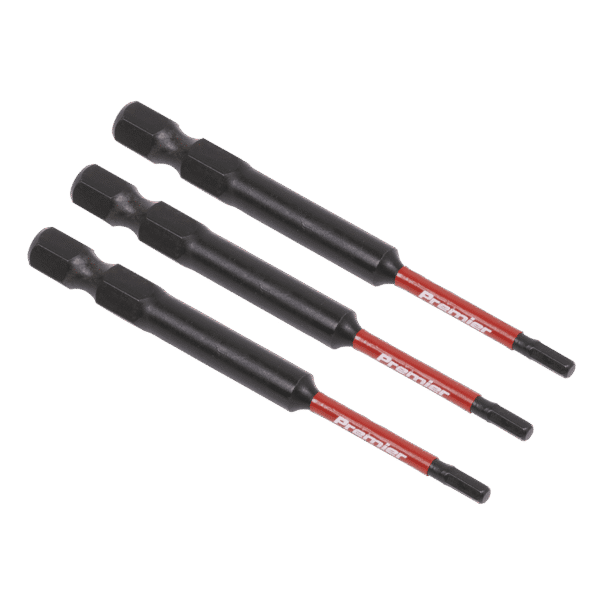 Premier Hex Impact Power Tool Bits 2.5 x 75mm 3pc