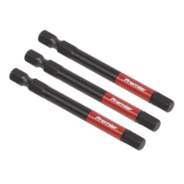 Premier Hex Impact Power Tool Bits 6 x 75mm 3pc