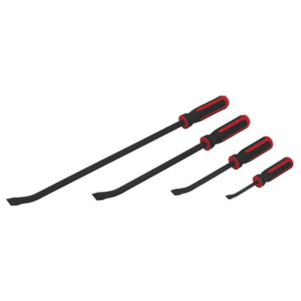 Premier Heavy-Duty Angled Pry Bar Set with Hammer Cap 4pc