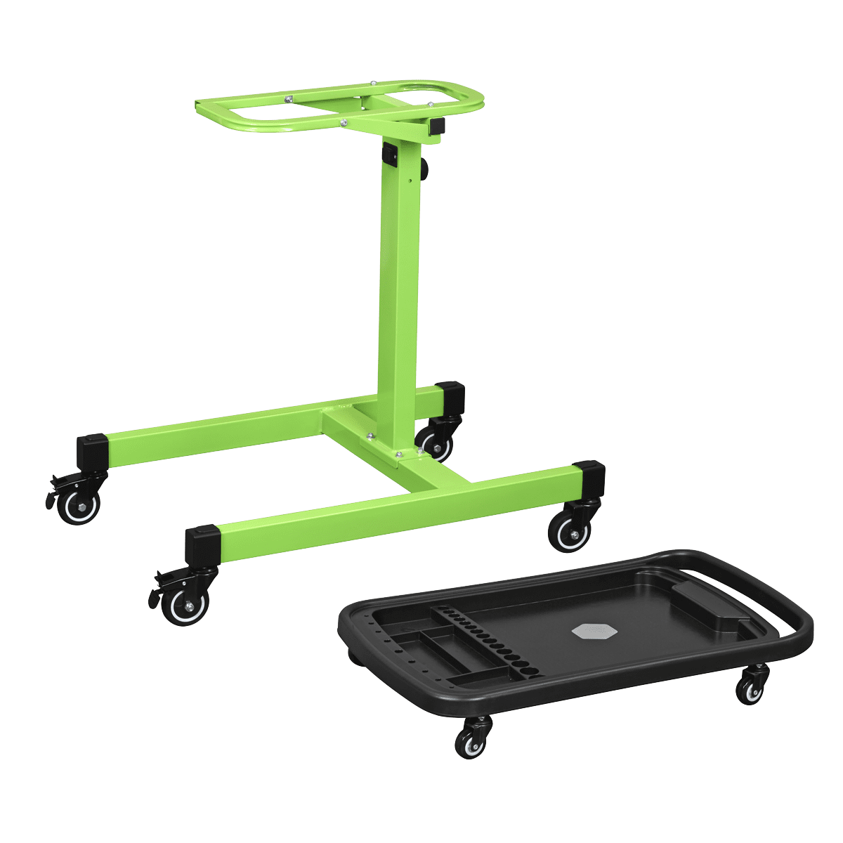 Adjustable-Height Mobile Workstation with Removable Top Tray - Image 13