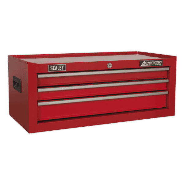American PRO® Mid-Box Tool Chest 3 Drawer - Red