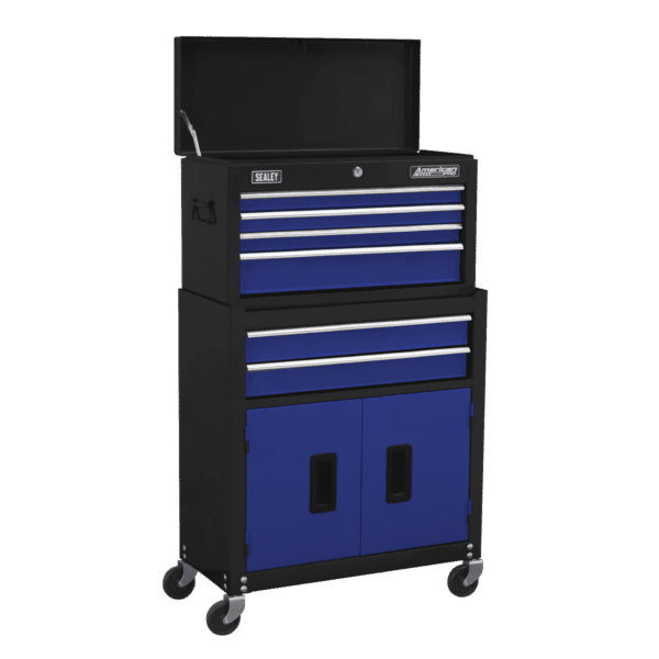American PRO® Topchest & Rollcab Combination 6 Drawer - Blue
