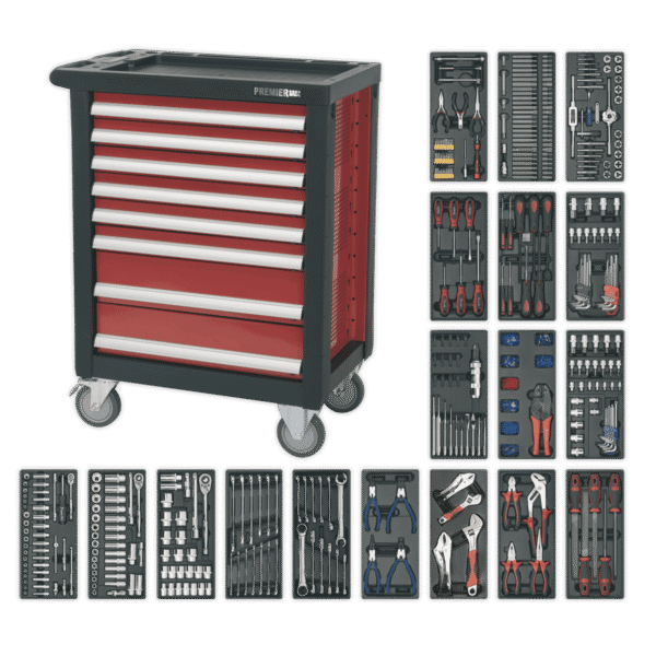 Premier™ Rollcab 8 Drawer with 707pc Tool Kit