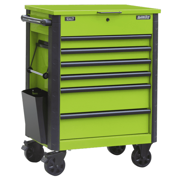 Superline Pro® Tool Trolley 6 Drawer - Green