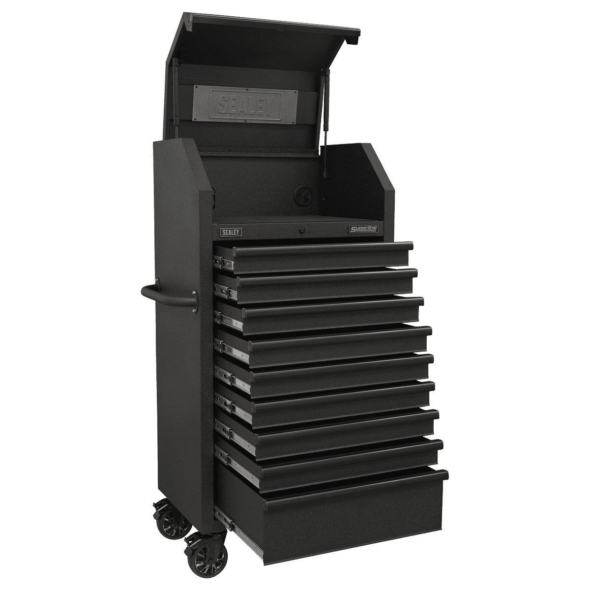 Superline PRO® Black Edition Tower Cabinet with 9 Soft Close Drawers & Power Bar 690mm - Image 10