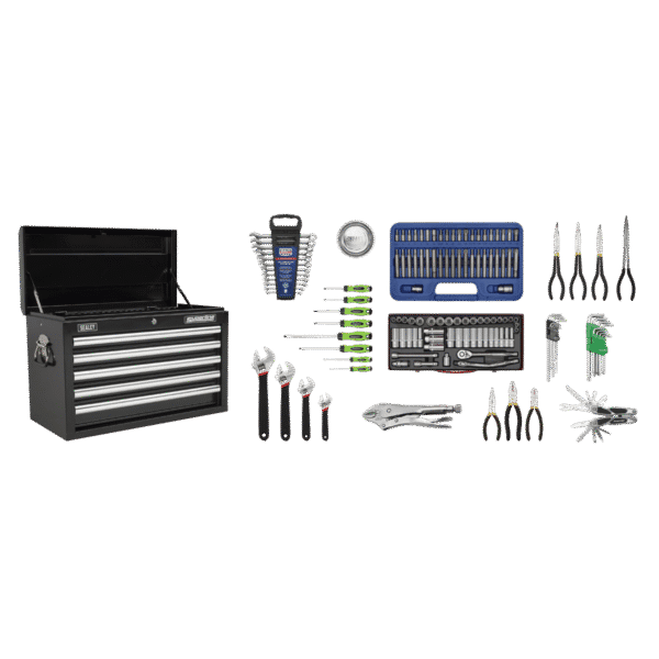 Superline PRO® Topchest 5 Drawer with 139pc Tool Kit - Black