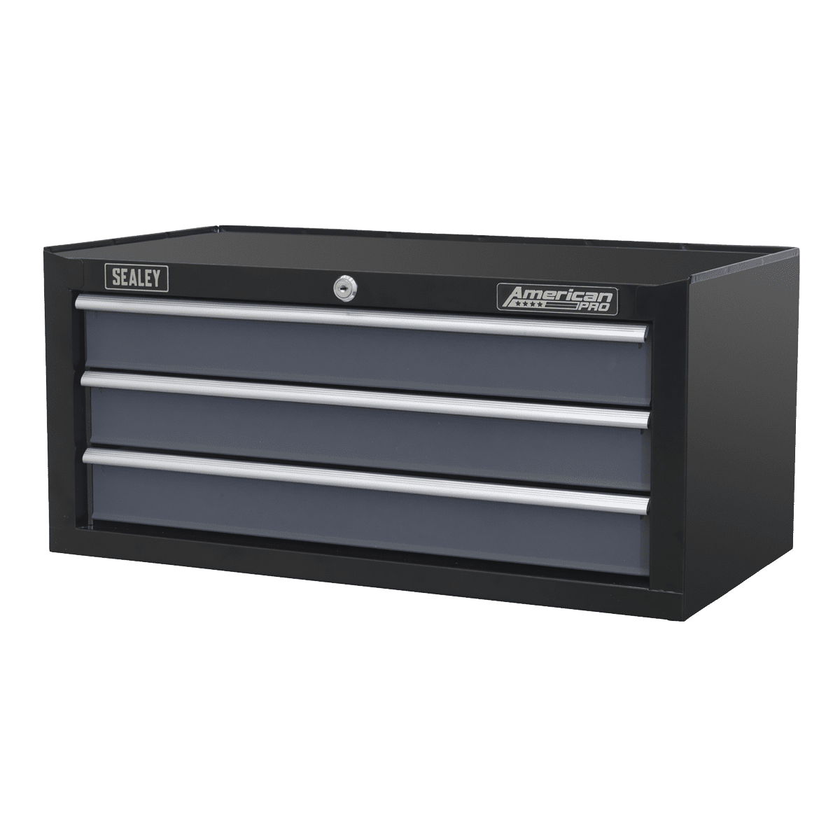 American PRO® Mid-Box Tool Chest 3 Drawer - Black/Grey - Image 6
