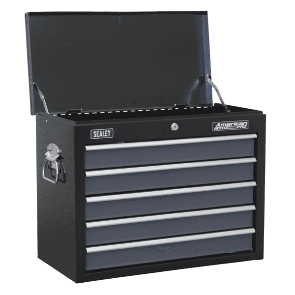 American PRO® Topchest 5 Drawer - Black/Grey