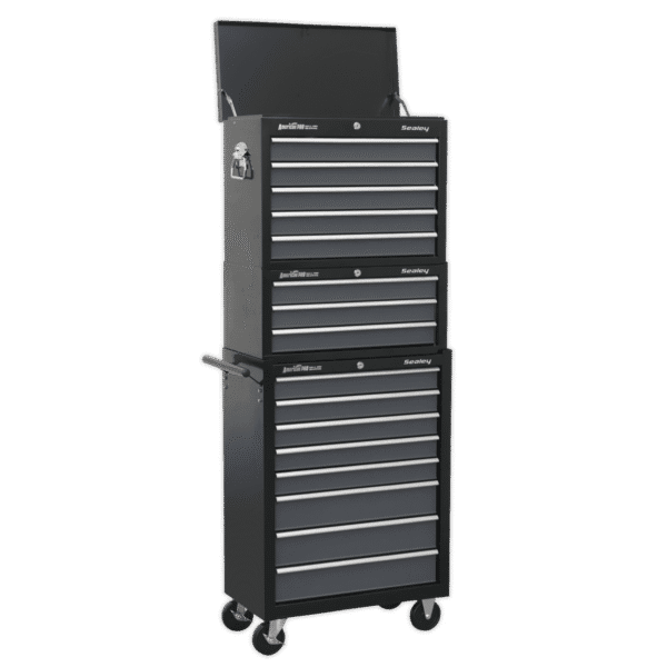 American PRO® Tool Chest Combination 16 Drawer - Black/Grey