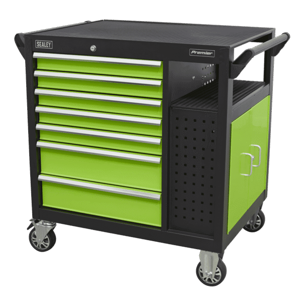 Premier™ Mobile Workstation with 7 Drawers & Cupboard 920mm