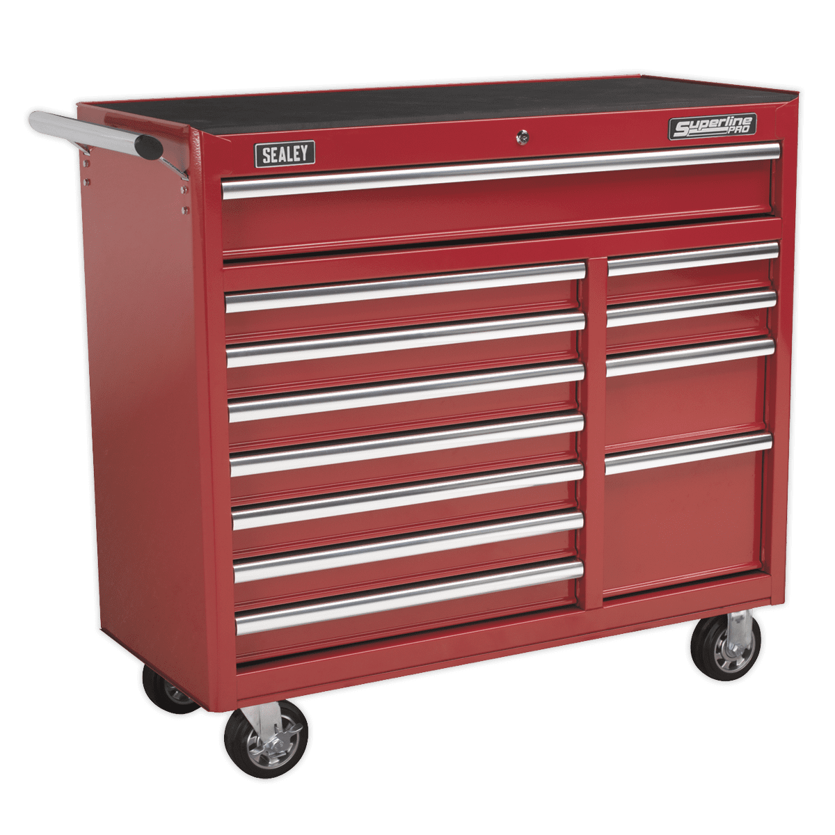 Superline PRO® Heavy-Duty Rollcab 12 Drawer - Red
