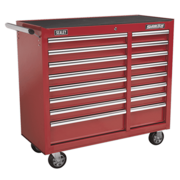 Superline PRO® Heavy-Duty Rollcab 16 Drawer - Red