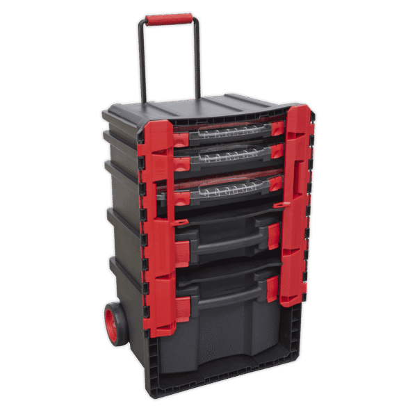 Professional Mobile Toolbox with 5 Removable Storage Cases