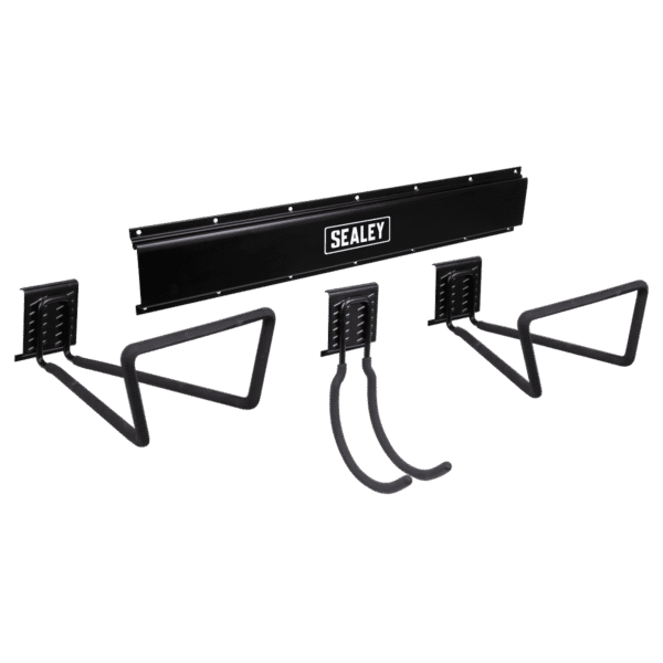 Wall Mounting Storage Rail with 3 Large Hooks