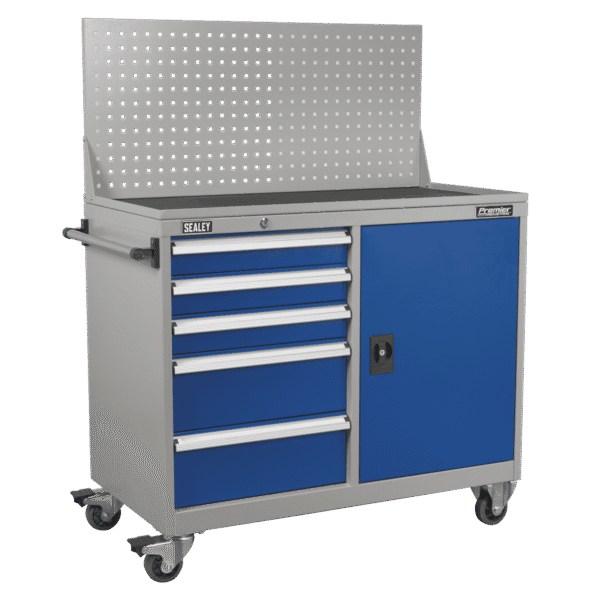 Premier Industrial™ Mobile Workstation with 5 Drawers & 1 Shelf