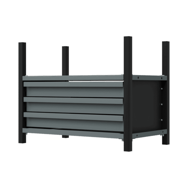 Modular Storage Mid Unit 3 Drawer & 1 Shelf 580mm